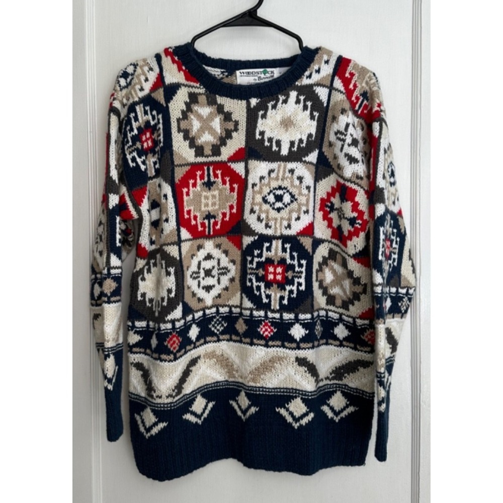 Vintage Woodstock International by Bernard Hand Knit Women's Size S 36 Sweater